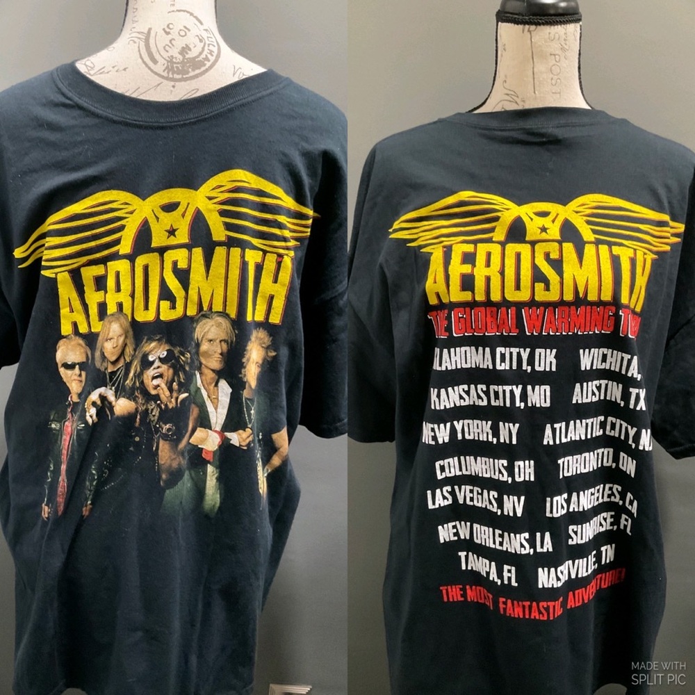 NWOT AEROSMITH GLOBAL WARMING TOUR SHIRT BY GILDAN